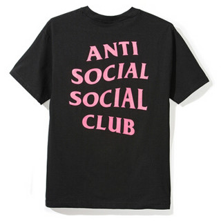 ANTI SOCIAL SOCIAL CLUB ASSC 中性款黑色经典粉字短袖T恤 ASST250-XL