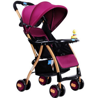 宝宝好 婴儿推车轻便折叠婴儿车推车可坐躺儿童伞车宝宝手推车A1紫色
