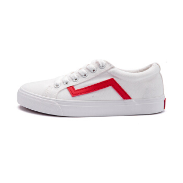 feiyao 飞耀 休闲情侣款韩版低帮系带牛筋底男生女生帆布鞋 l-995 白