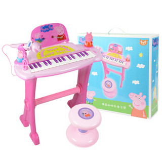 贝芬乐 小猪佩奇电子琴儿童玩具乐器 音乐早教学习启蒙益智玩具男孩女孩礼物 教学功能电子琴带话筒 JXT88012