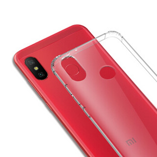 ESCASE 红米6Pro手机壳/手机套 TPU全包气囊防摔软壳（有吊绳孔） 透白