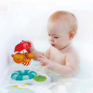 德国(Hape)泰迪豪华版戏水套装婴幼儿童宝宝戏水洗澡玩具 1岁+ E8376 浴室玩具男孩女孩节日生日礼物