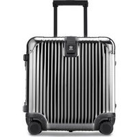 利马赫 英皇OQO系列AIR款 智能蓝牙报警防盗 不锈钢拉杆箱登机旅行箱 18英寸 900220 黑色