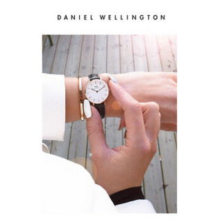 丹尼尔惠灵顿（DanielWellington）DW原装表带12mm皮带银色针扣女款DW00200186（适用于28mm表盘系列）