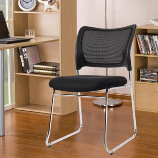 好事达易美会议椅 电脑椅子 人体工学办公椅 家用休闲椅黑色两个装051