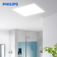 飞利浦 PHILIPS 窄边LED面板灯集成吊顶灯平板灯铝扣板厨房灯厨卫灯超薄冷白光6500K 12W磨砂银