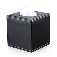 悦利(Richblue) 纸巾盒 黑色平纹A036（方形）