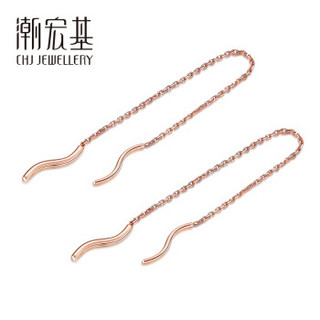 潮宏基 CHJ JEWELLERY 流星耳线 彩金耳线18K金耳钉 EEK30001891