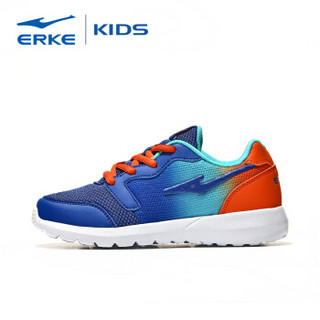 鸿星尔克（ERKE）童鞋男童运动鞋儿童休闲鞋渐变色大童跑鞋 63118303127 古蓝 36码