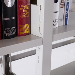 金经金属双面图书馆书架档案架钢制图书架书店展示架转印木纹色一列一组6层