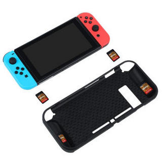 BUBM 任天堂switch保护套nintendo游戏机主机手柄一体TPU防摔壳子ns保护壳 黑色SWITCH-BHK03