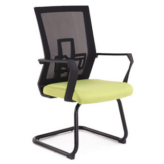 奈高电脑椅办公椅职员椅家用弓形椅人体工学椅黑框绿面