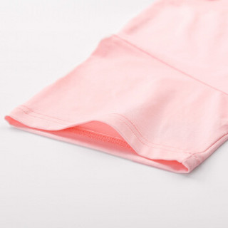 南极人（Nanjiren）T恤女时尚印花休闲上衣宽松套头简约短袖夏季 粉色 L