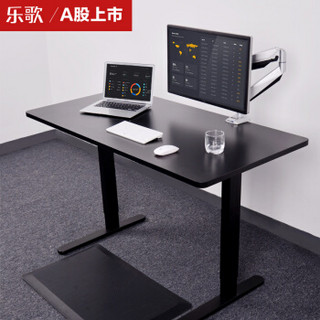 乐歌（Loctek）站立式办公电动升降电脑桌学习桌现代简约家用写字书桌办公桌显示器工作台 E1/1.2m雅黑套装