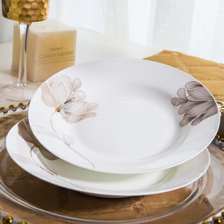 洛威 餐具套装陶瓷碗碟盘套装简约碗具 18头天使之心