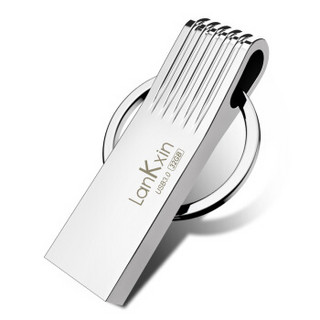 兰科芯（LanKxin）32GB USB3.0 U盘 P8-3高速都市版 银色 金属防水防震 电脑办公设备便携优盘