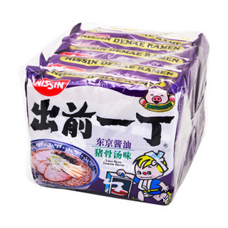 NISSIN 出前一丁 方便面 东京酱油猪骨汤味 100g*5包 *4件