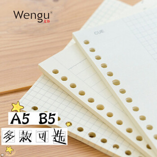 文谷 Wengu)b5横线活页纸活页本替芯笔记本内芯50张26孔替换纸B550-1