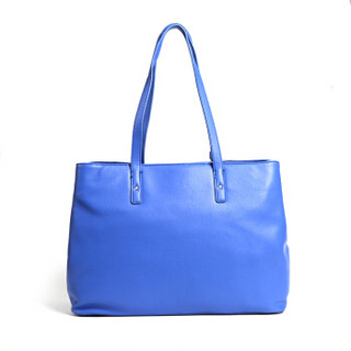 VERSACE 范思哲 女士蓝色聚酯纤维字母图案单肩购物袋E1VSBBB1 70709 202