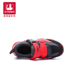 奥特曼童鞋 新款防滑男童运动鞋 A10131 黑红 35码