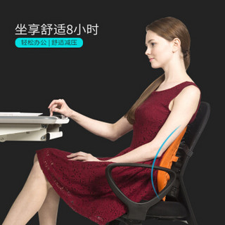 普格瑞司 电脑椅腰靠 人体工学家用办公椅靠垫 汽车座椅靠背垫PH-15DS黑色