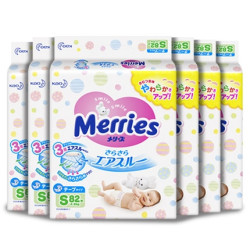kao 花王 Merries 妙而舒 婴儿纸尿裤 S82片*6包装