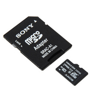 索尼（SONY）128GB TF（MicroSD）存储卡 Class10 读速100MB/s 高速行车记录仪 手机存储卡 送适配器