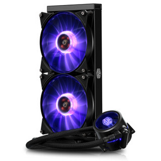 酷冷至尊(Cooler Master)冰神Ⅱ P280 RGB CPU水冷散热器(支持I9 2066、AM4/RGB灯效/双腔水泵/微水道铜底)