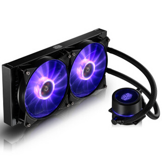 酷冷至尊(Cooler Master)冰神Ⅱ P280 RGB CPU水冷散热器(支持I9 2066、AM4/RGB灯效/双腔水泵/微水道铜底)