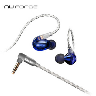 新智（NuForce）HEM1动铁单元挂耳入耳式音乐防噪专业编织线耳机 蓝色