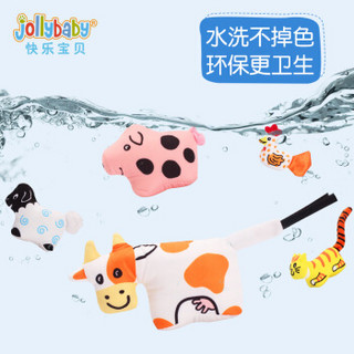 jollybaby 祖利宝宝 婴幼儿玩具可咬撕不烂布书0-1-3岁摇铃儿童益智玩具立体布书礼盒装