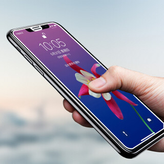 技光（JEARLAKON）苹果X/Xs钢化膜 iphone x/xs全屏覆盖6D高清防指纹玻璃手机贴膜 白色