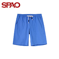 SPAO2018夏季新款男士时尚休闲纯色系带棉质短裤SPTH825P36