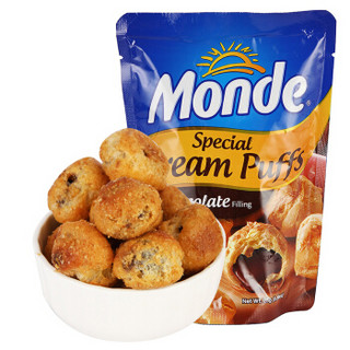菲律宾进口 摩德（MONDE）榛子奶油巧克力味圣诞泡芙球糕点25g*5连包 零食点心