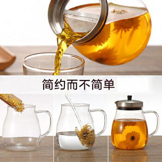 唯成 400ml加厚耐热玻璃不锈钢过滤 泡花草茶茶具 功夫泡茶壶 KF-B040