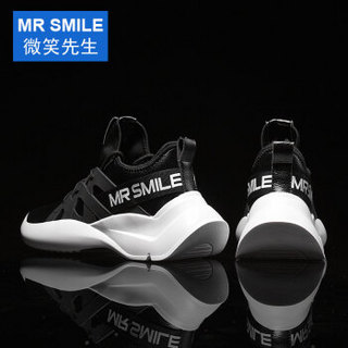 MR SMILE 微笑先生 运动休闲百搭小白韩版潮流ins超火的男鞋 8868 黑白 41