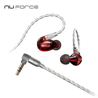 新智（NuForce）HEM1动铁单元挂耳入耳式音乐防噪专业编织线耳机 红色