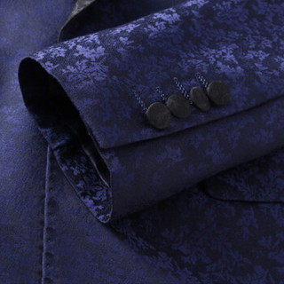 鳄鱼恤（CROCODILE）西服套装 男士商务休闲套装职业修身新郎结婚礼服三件套 216TZ6153 蓝色 50/L