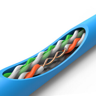 安帝 (AD) 工程级六类非屏蔽纯无氧铜高速网线 阻燃环保 100米 蓝色 AD-6100