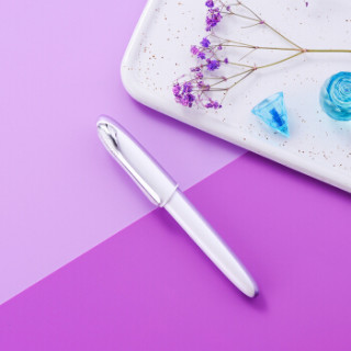 air-pastel马卡龙色学生用男女练字签字钢笔墨水笔 粉紫色实色