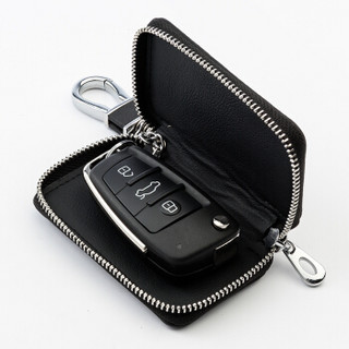 博利良品汽车钥匙包真皮通用钥匙套钥匙扣BL1623黑色大号