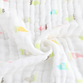 威尔贝鲁(WELLBER) 婴儿浴巾新生儿童纱布毛巾被盖毯胡萝卜115*115cm
