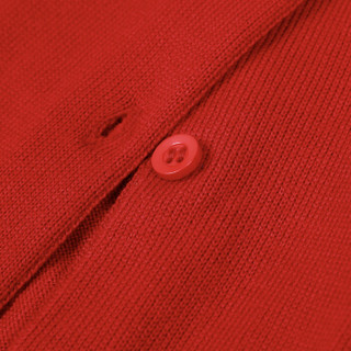 J.ZAO 女士针织衫开衫外搭 2018秋冬新品 美丽奴羊毛基础开衫外套 红色 S(155/80A)