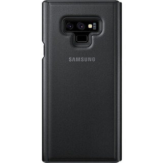 三星（SAMSUNG）Note9保护套/原装手机保护壳 镜面智能手机套 翻盖式 全包防摔 黑色