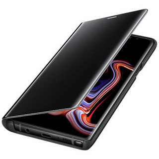 三星（SAMSUNG）Note9保护套/原装手机保护壳 镜面智能手机套 翻盖式 全包防摔 黑色