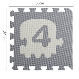明德Meitoku 数字字母拼图地垫 加厚1.4cmPE泡沫地垫 宝宝爬行垫 小火车一体边泡沫垫 30*30cm(36片装)