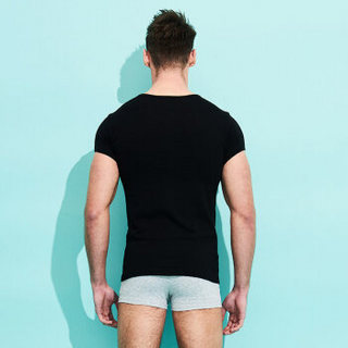 居可衣（JOCKEY）男士运动T恤短袖棉质舒适透气打底背心纯色吸汗4件装 100白 L