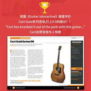 考特（CORT）GOLD A6电箱民谣吉他40寸开声全单板演出专业缺角原木色