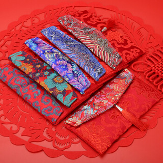 唐绣（TONSILK）创意万元布艺红包袋结婚庆用品利是封个性新年压岁红包封C009-2富贵蓝