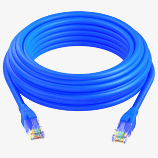 山泽(SAMZHE)六类网线 CAT6类千兆纯铜网线 成品电脑/家装/宽带网络连接跳线 蓝色1.5米LCT15 匹配路由器